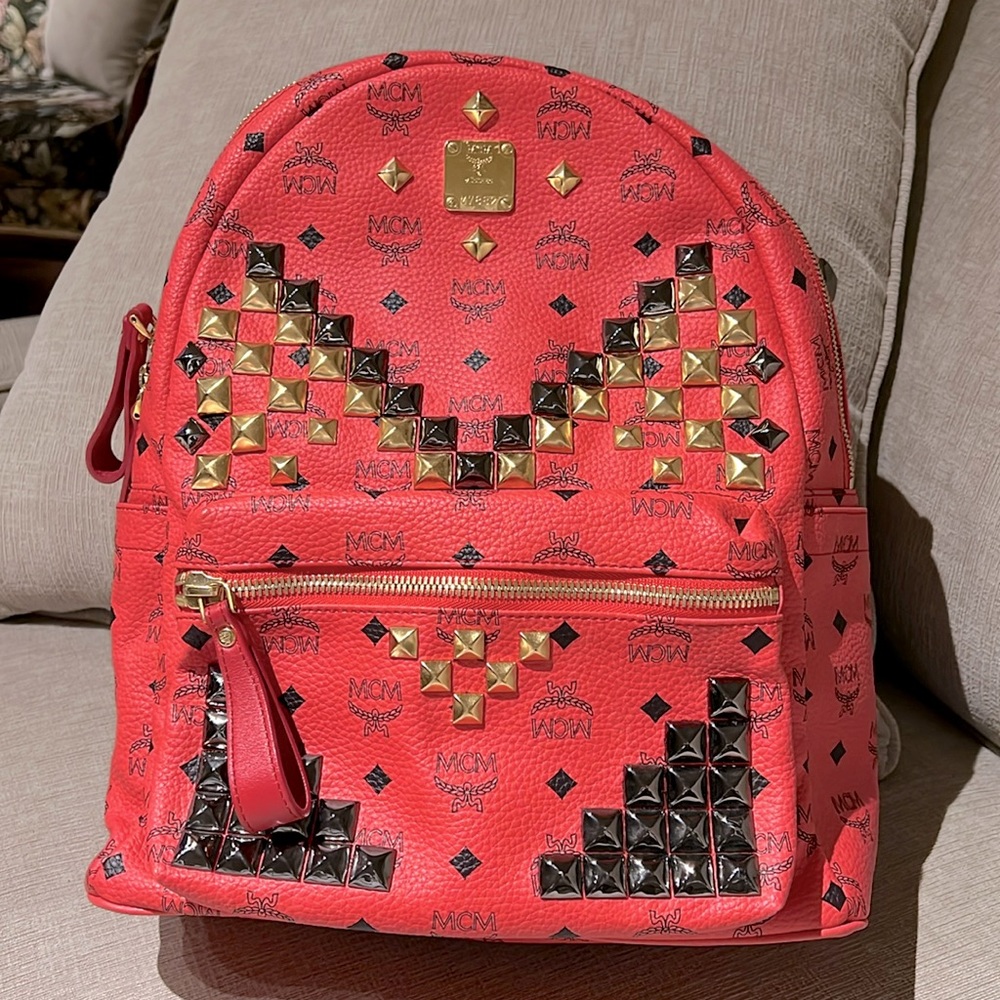 MCM studded backpack